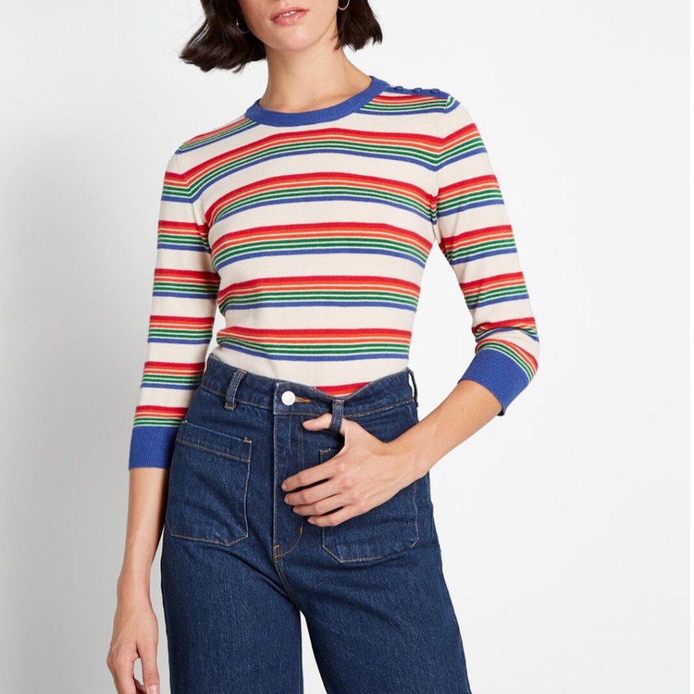 Modcloth Charter School Pullover Sweater